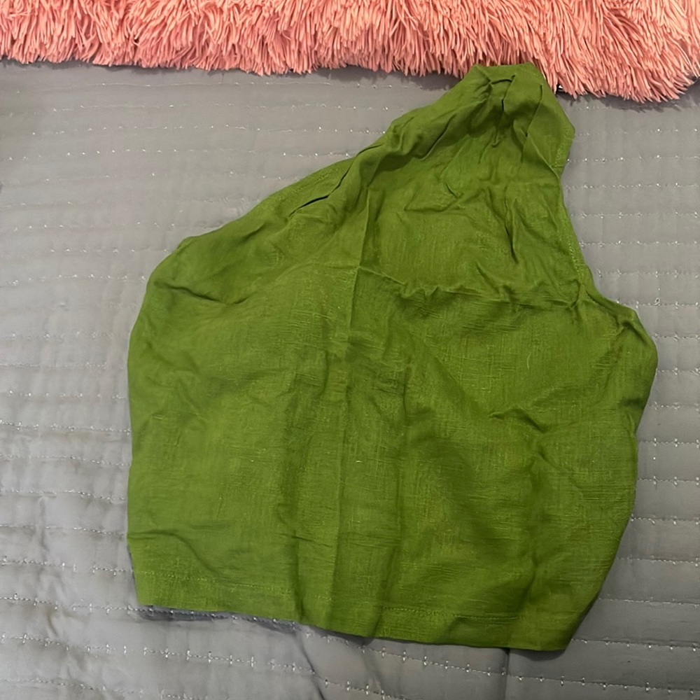 Green One Shoulder Blouse size Small